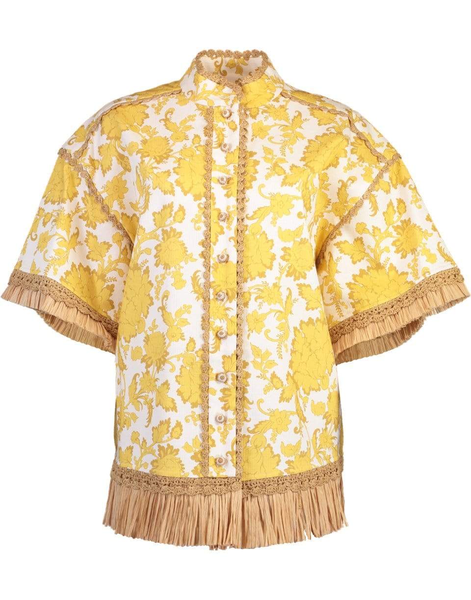 ZIMMERMANN-Postcard Fringe Shirt-