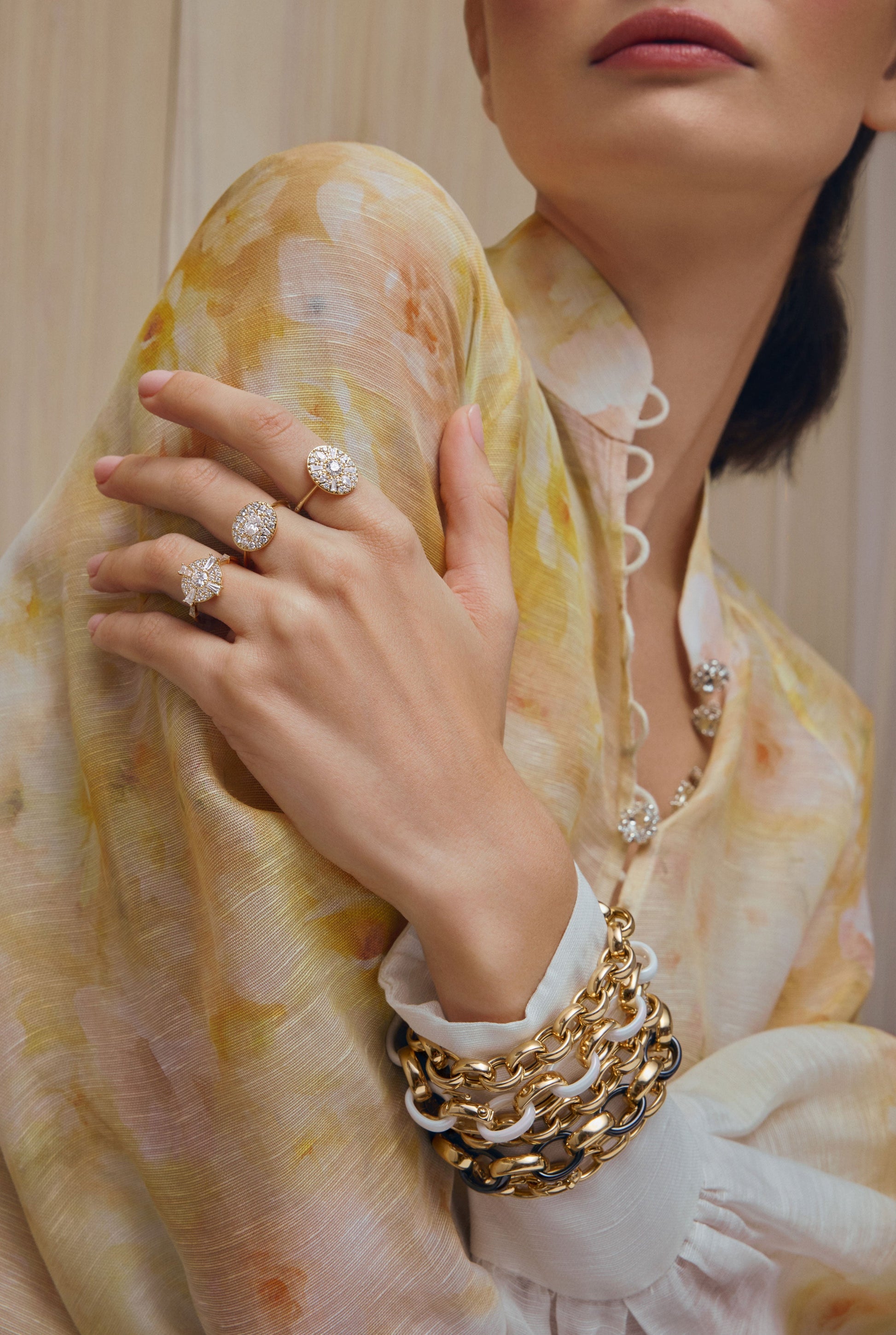 Crush Buttoned Blouse-YELLOW FLORAL-1-CLOTHINGTOPBLOUSE-ZIMMERMANN