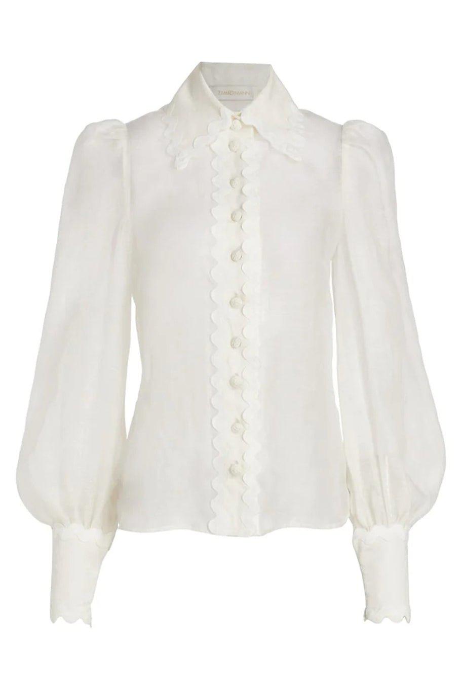 ZIMMERMANN-High Tide Ric Rac Shirt-