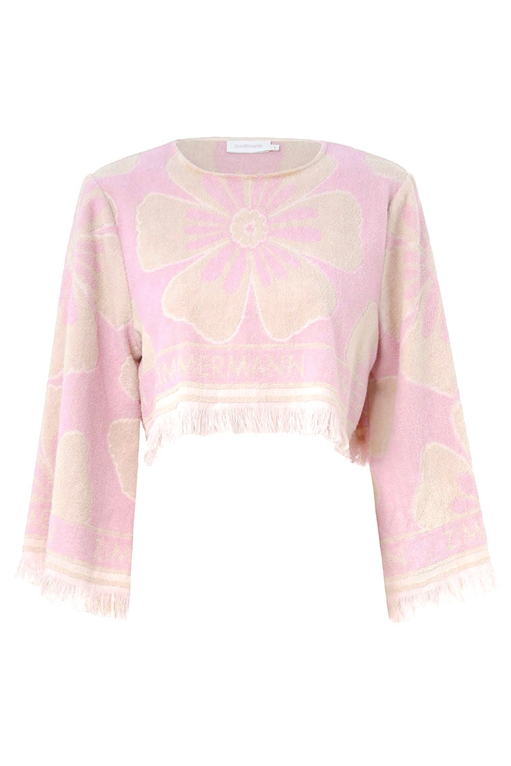 ZIMMERMANN-Pop Long Sleeve Crop Top-