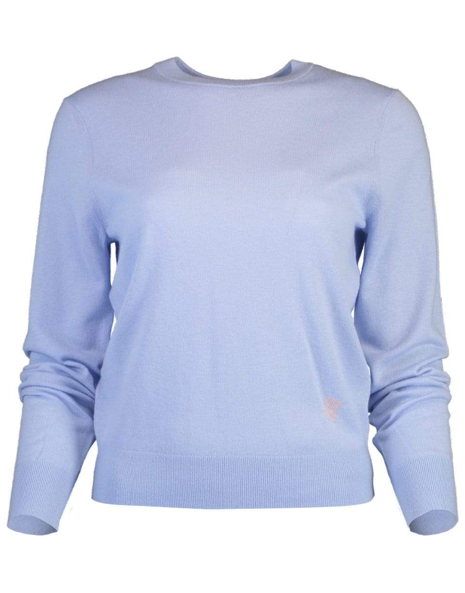 ZIMMERMANN-Classic Crew Neck Sweater - Skyblue-