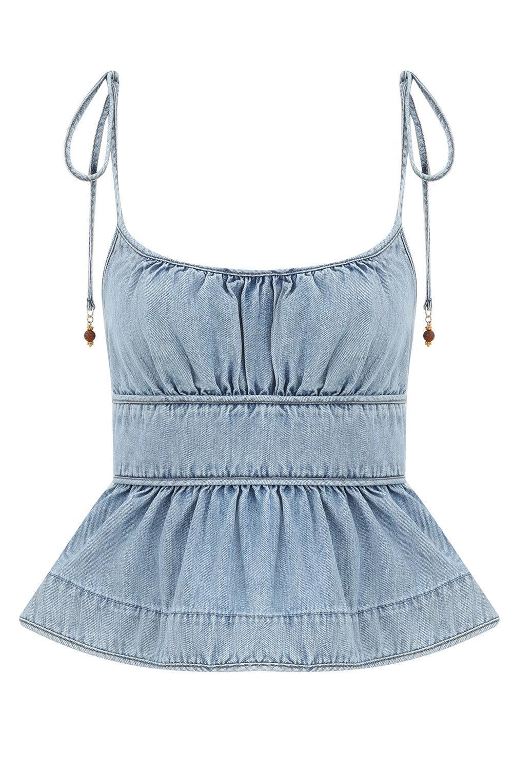 Wanderlust Denim Cami-BLUE-0-CLOTHINGTOPTANK-ZIMMERMANN