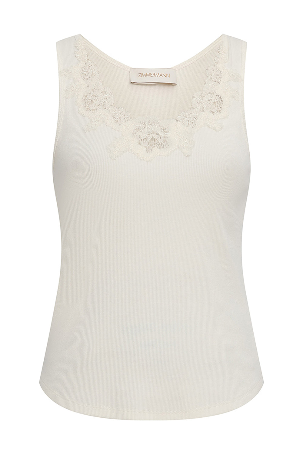  Lace Trim Tank-CREAM-0P-CLOTHINGTOPTANK-ZIMMERMANN 
