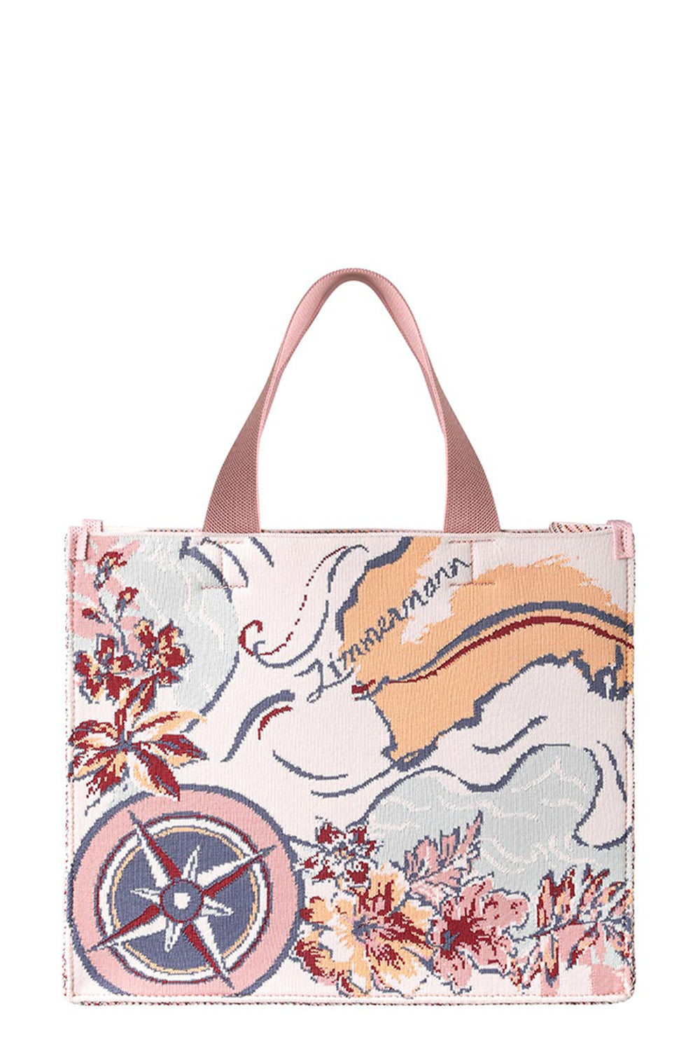 ZIMMERMANN-Medium Nautical Map Tote-NAUTICAL MAP