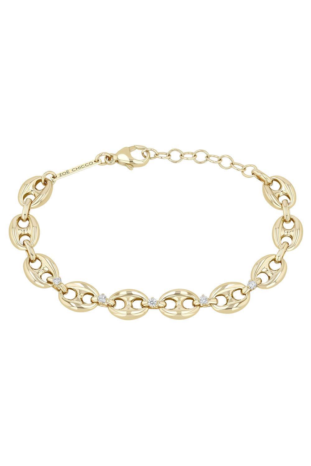Diamond Mariner Link Bracelet-YELLOW GOLD-6-7-JEWELRYFINE JEWELBRACELET O-ZOE CHICCO