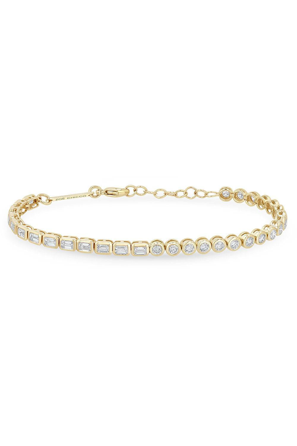 Mixed Diamond Bezel Tennis Bracelet