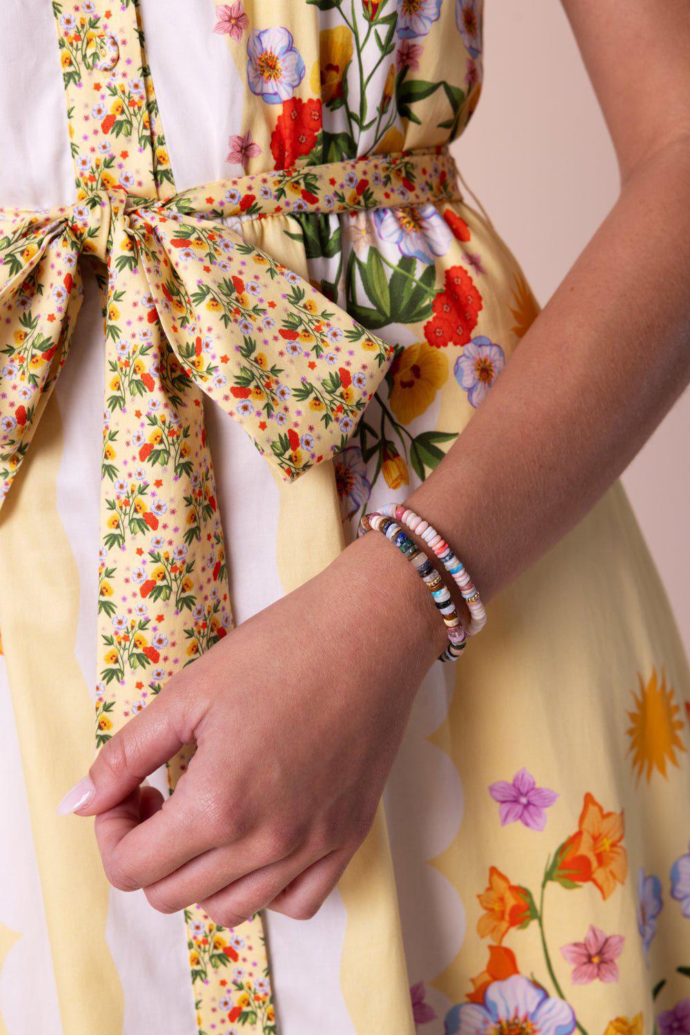 ZOE CHICCO-Dark Tone Mixed Opal Bead Bracelet-YELLOW GOLD