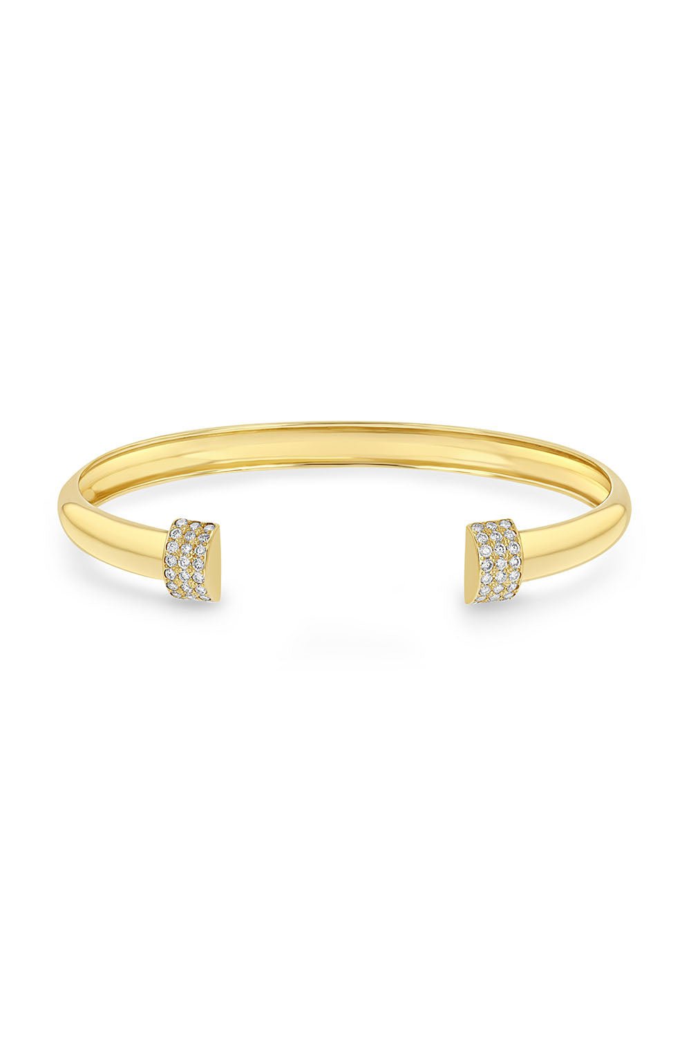 ZOE CHICCO-Diamond Door Knocker Cuff Bracelet-YELLOW GOLD
