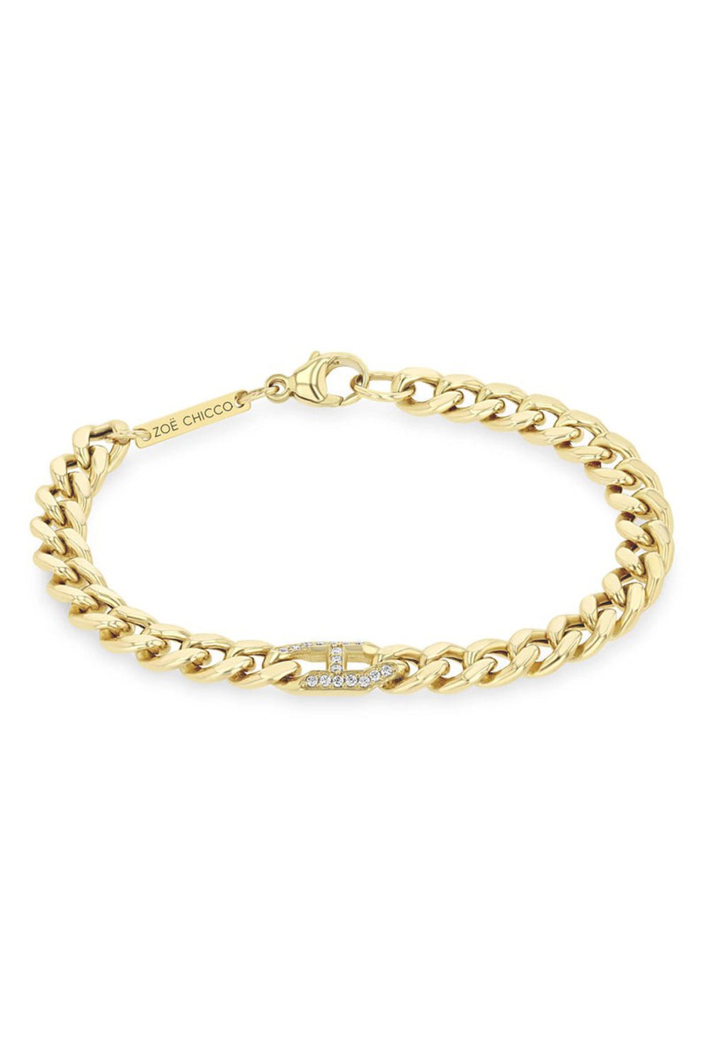ZOE CHICCO-Mariner Link Large Curb Chain Bracelet-YELLOW GOLD