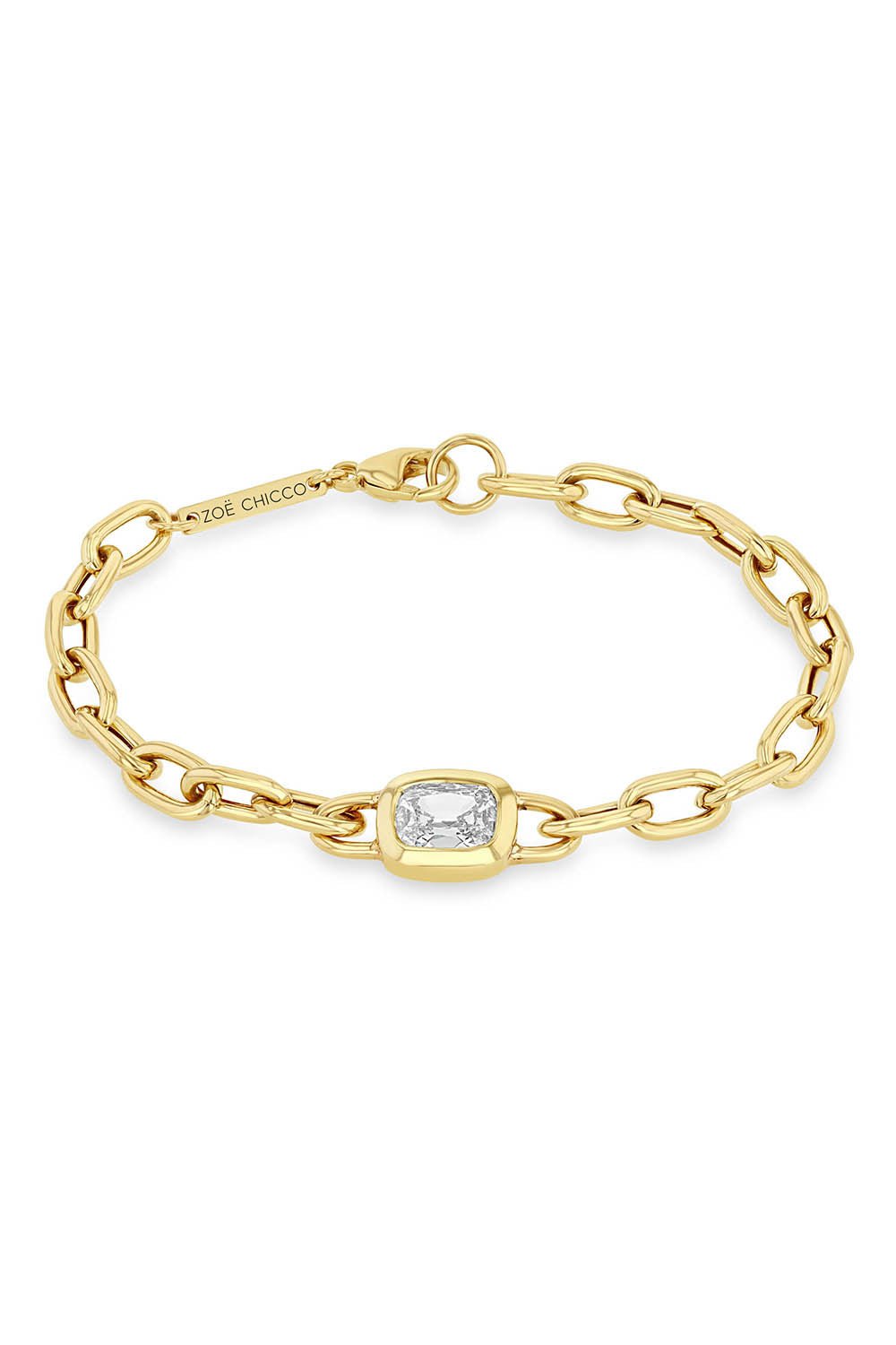 ZOE CHICCO-XL Square Chain Bracelet-YELLOW GOLD