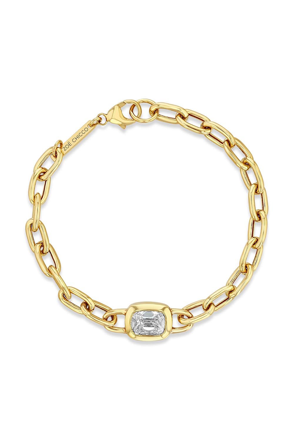 ZOE CHICCO-XL Square Chain Bracelet-YELLOW GOLD