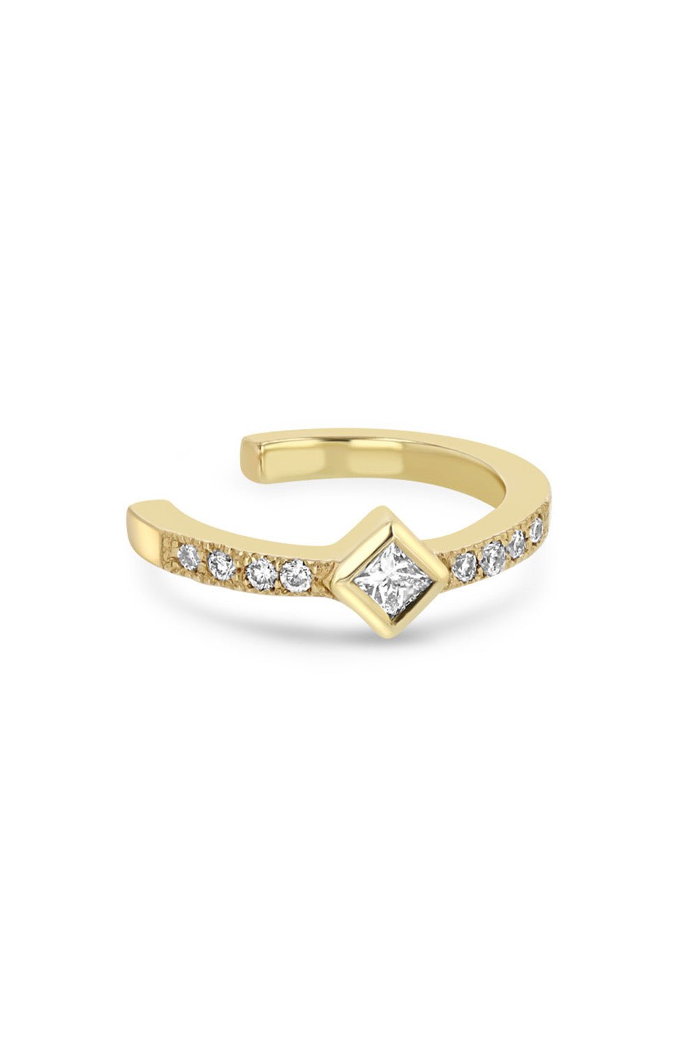 ZOE CHICCO-Diamond Ear Cuff-YELLOW GOLD