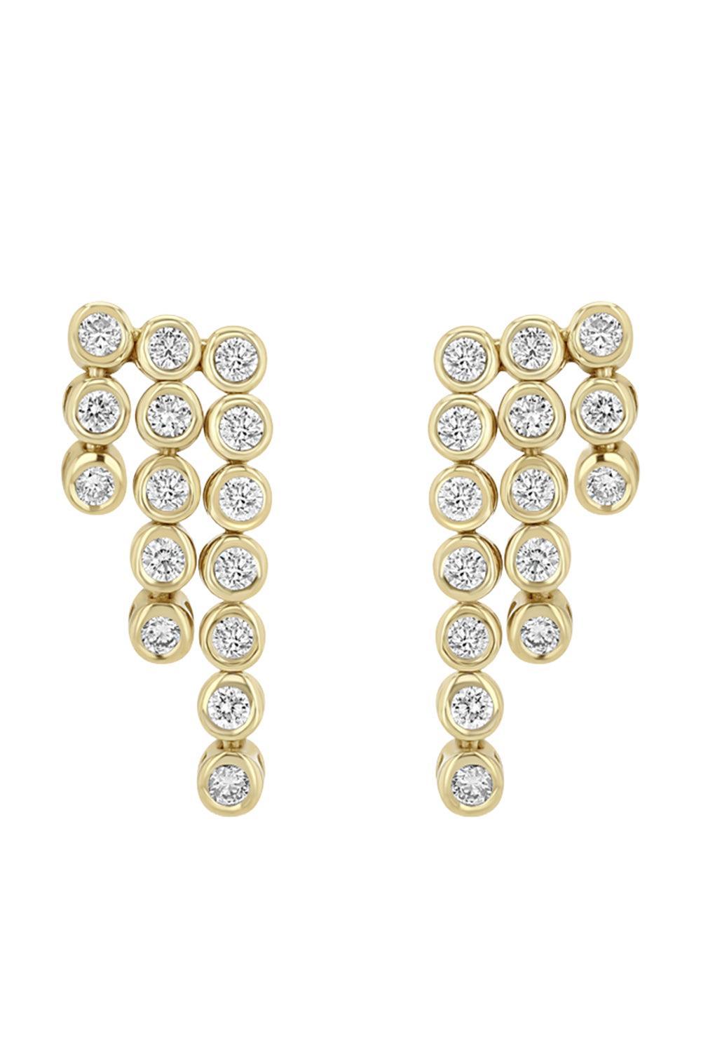 Diamond Tennis Waterfall Drop Earrings-YELLOW GOLD-JEWELRYFINE JEWELEARRING-ZOE CHICCO