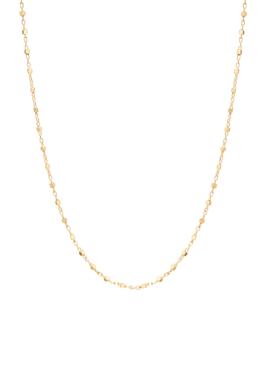 ZOE CHICCO-Tiny Cable Square Bead Chain-