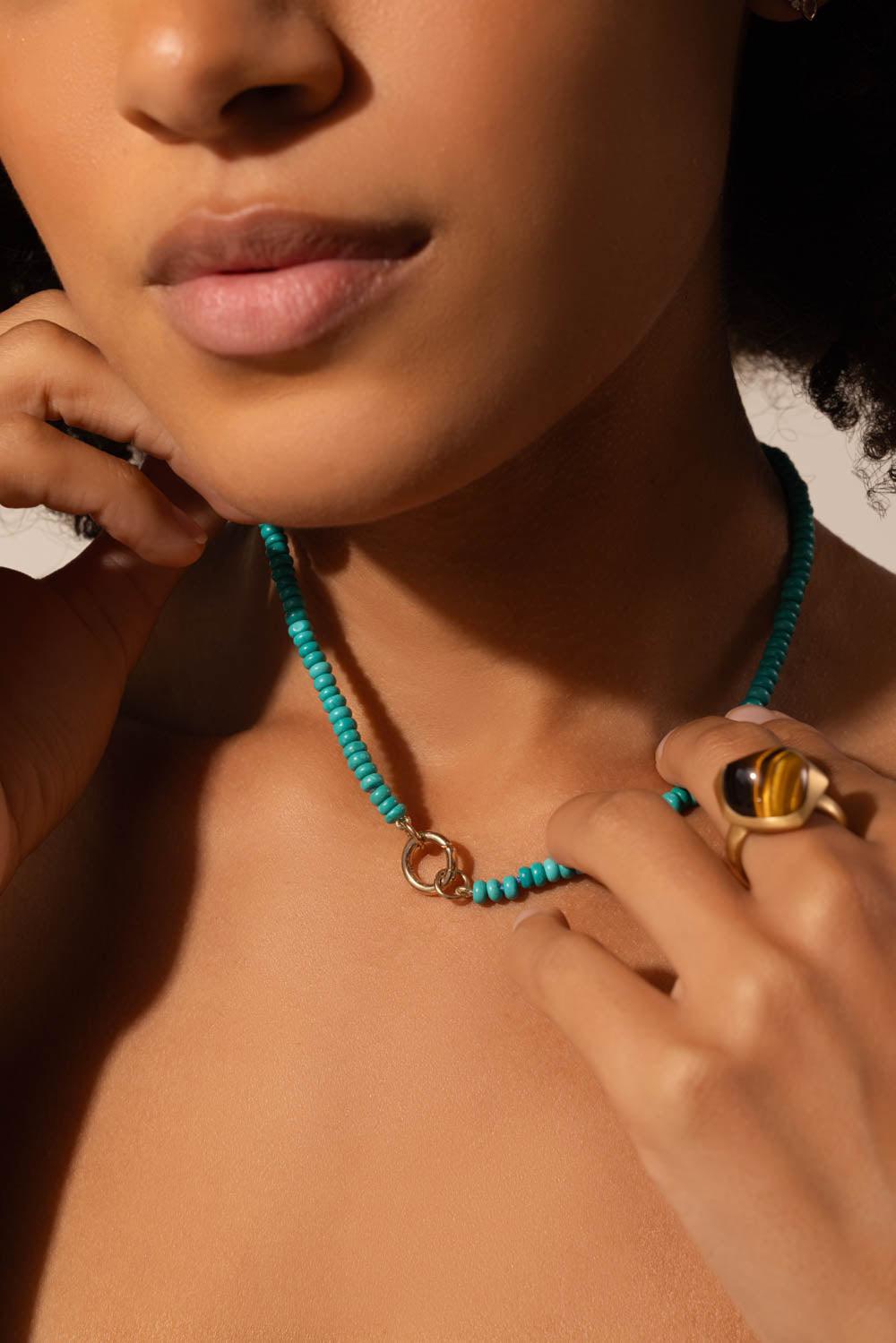 Bead Enhancer Turquoise Bead Enhancer Necklace | ZOE CHICCO – Marissa Collections