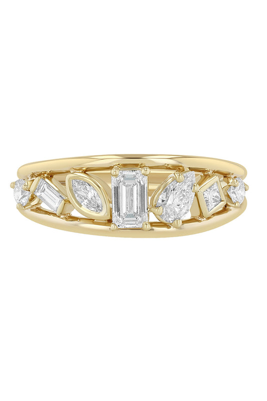 Diamond Paris Open Band Ring-YELLOW GOLD-6.5-JEWELRYFINE JEWELNECKLACE O-ZOE CHICCO