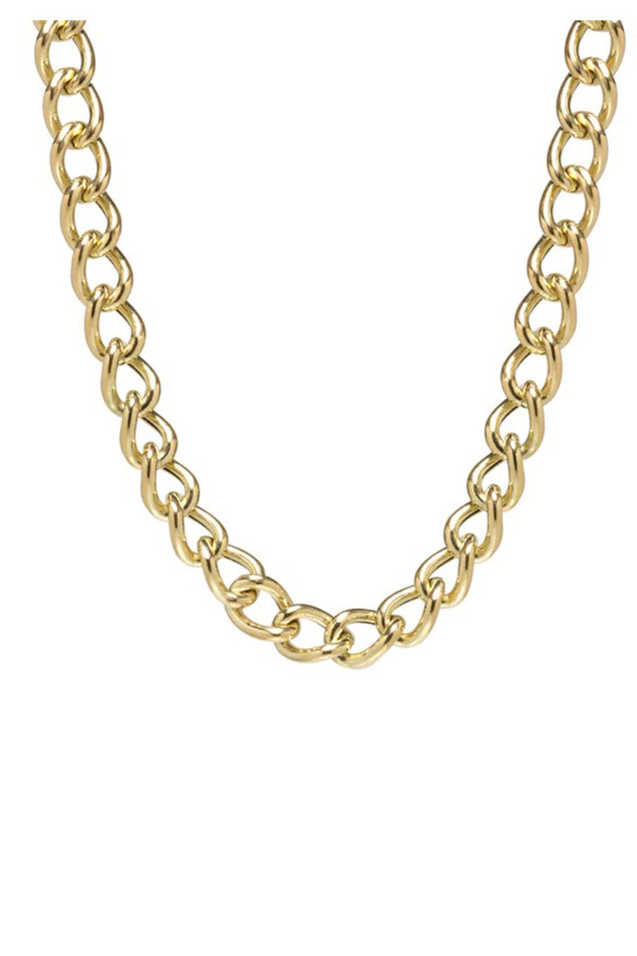 ZOE CHICCO-Gold XXL Open Link Curb Chain Necklace-YELLOW GOLD