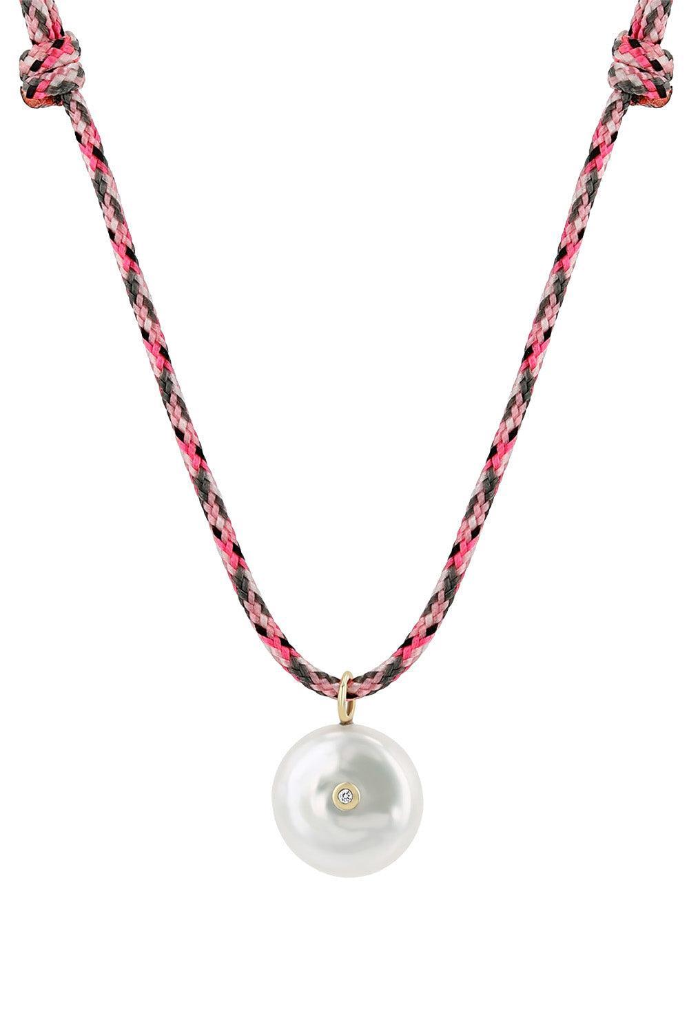 Pearl Diamond Cord Necklace-YELLOW GOLD-JEWELRYFINE JEWELNECKLACE O-ZOE CHICCO 