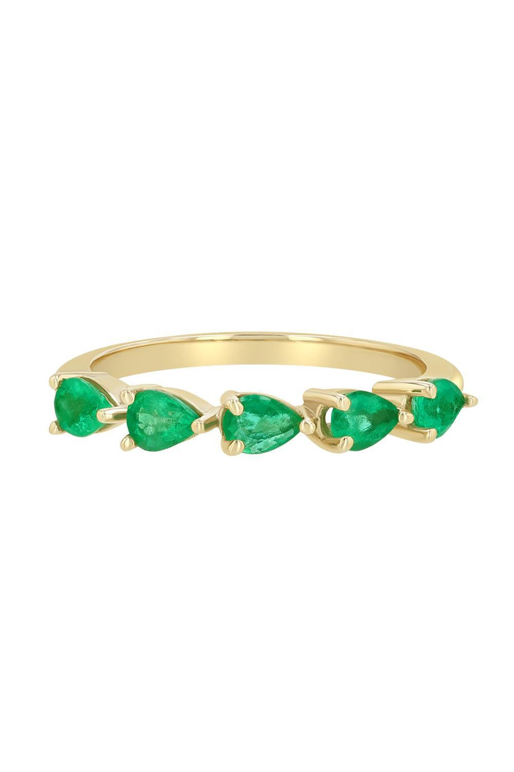 Emerald Band Ring-YELLOW GOLD-6.5-JEWELRYFINE JEWELRING-ZOE CHICCO