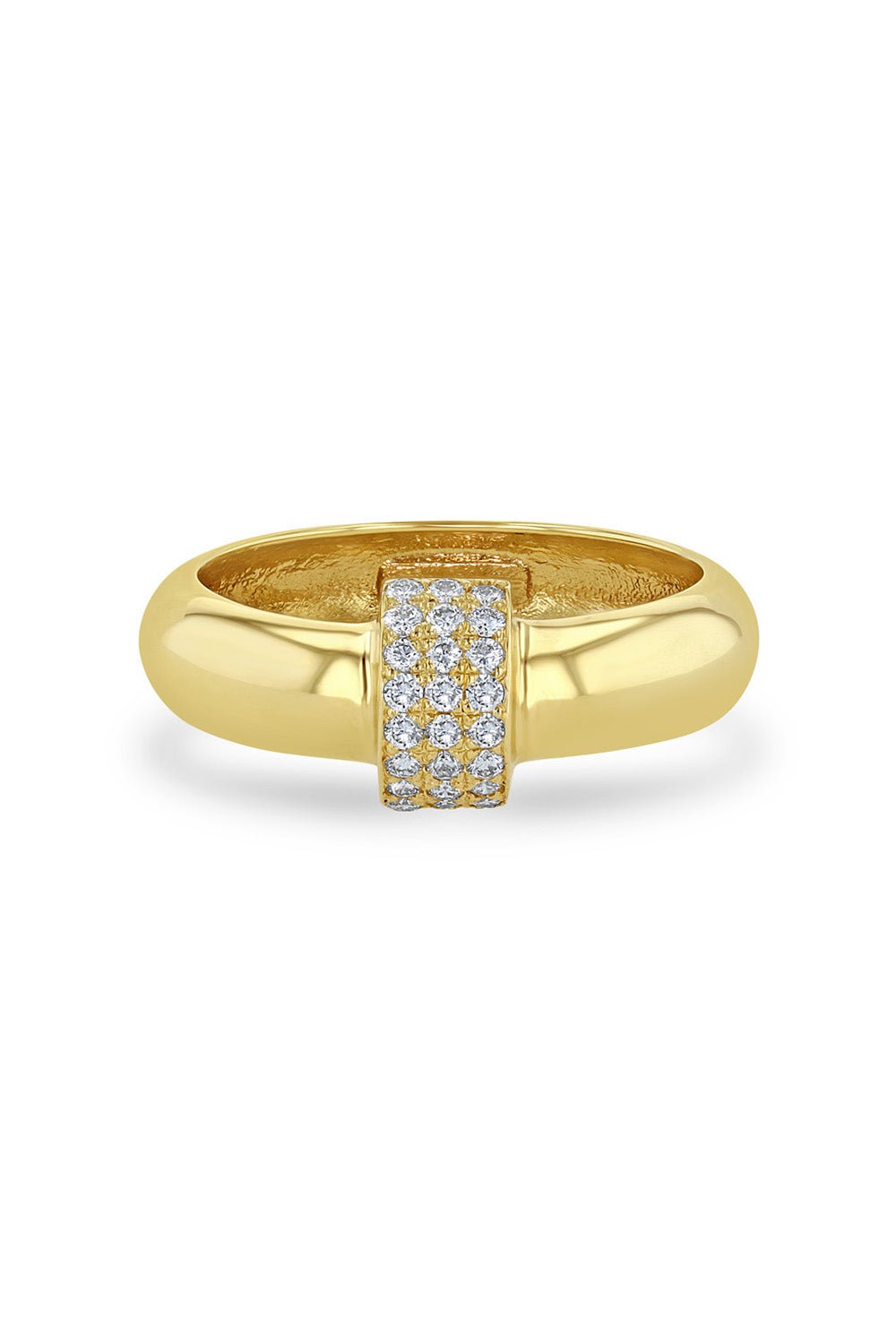 ZOE CHICCO-Door Kocker Half Round Ring-YELLOW GOLD