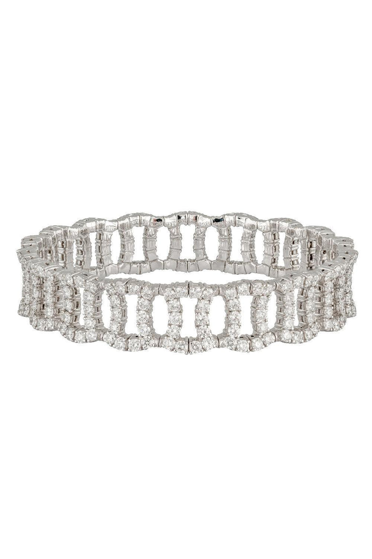 Diamond Parenthesis Stretch Bracelet