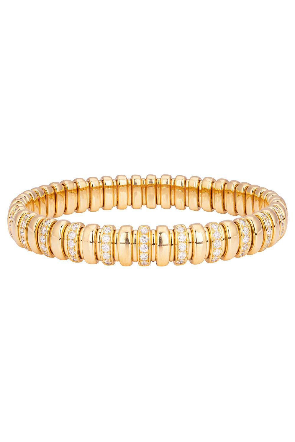 Diamond Canale Stretch Bracelet-YELLOW GOLD-JEWELRYFINE JEWELBRACELET O-ZYDO