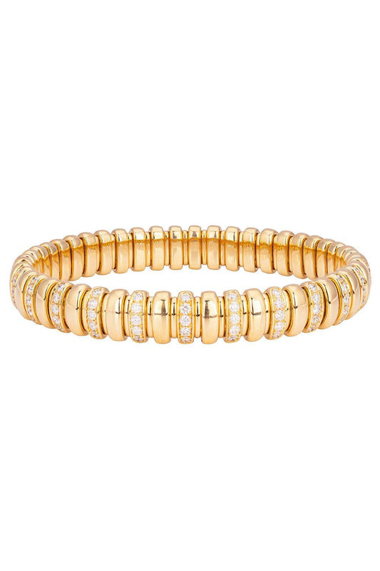 Diamond Canale Stretch Bracelet-YELLOW GOLD-JEWELRYFINE JEWELBRACELET O-ZYDO