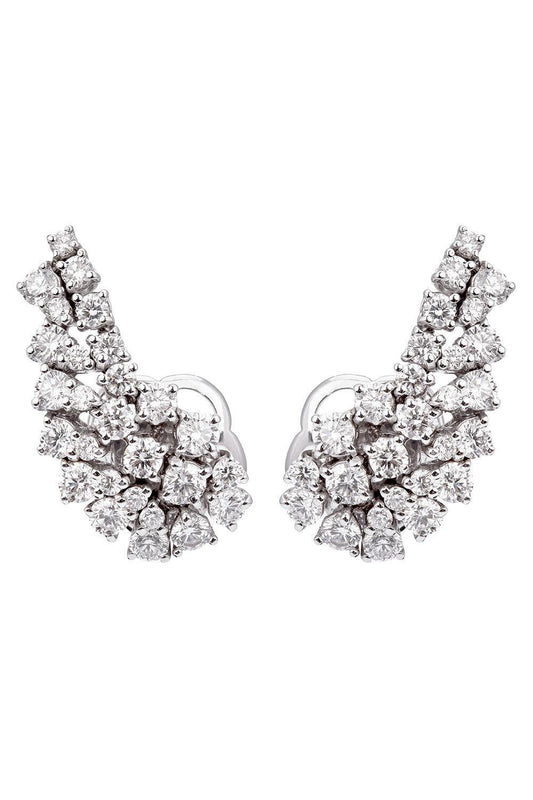 Diamond Climber Earrings-WHITE GOLD-JEWELRYFINE JEWELEARRING-ZYDO