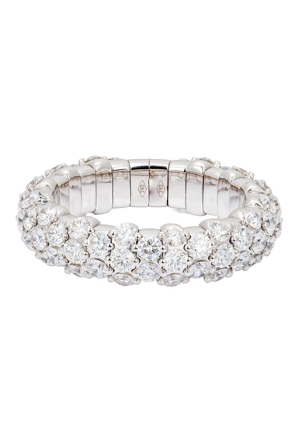 Diamond Slim Domed Stretch Ring-WHITE GOLD-6.25-JEWELRYFINE JEWELRING-ZYDO