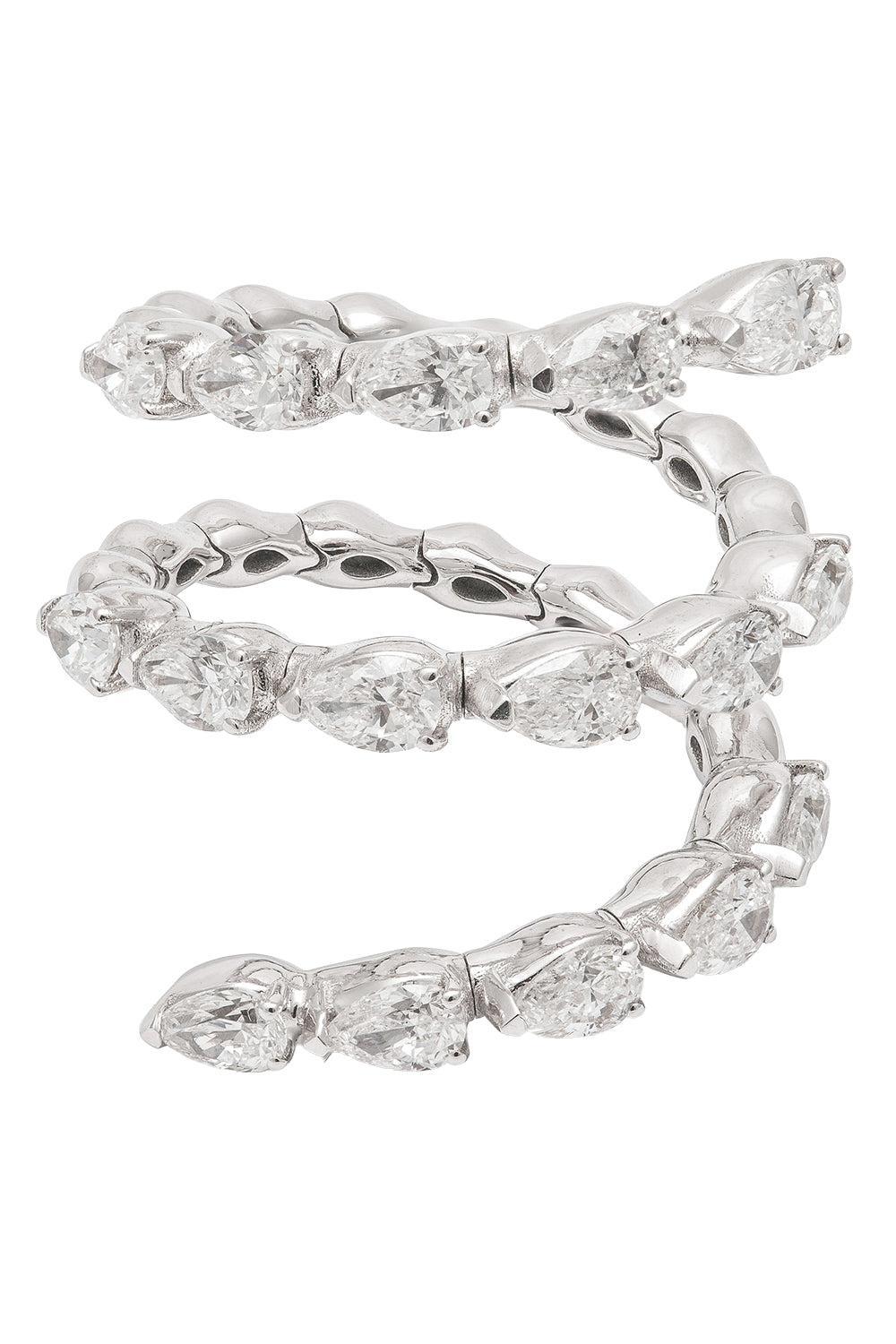 Diamond Pear Cut Spiral Ring-WHITE GOLD-7.75-JEWELRYFINE JEWELRING-ZYDO