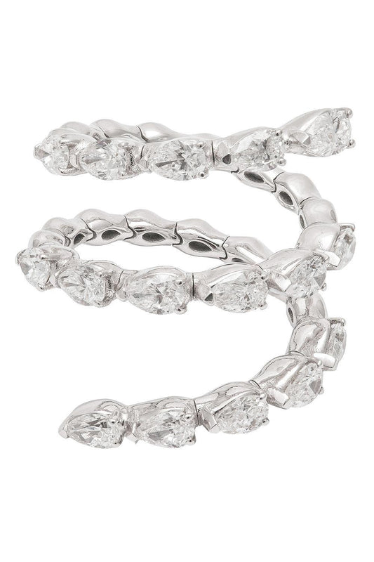 Diamond Pear Cut Spiral Ring-WHITE GOLD-7.75-JEWELRYFINE JEWELRING-ZYDO