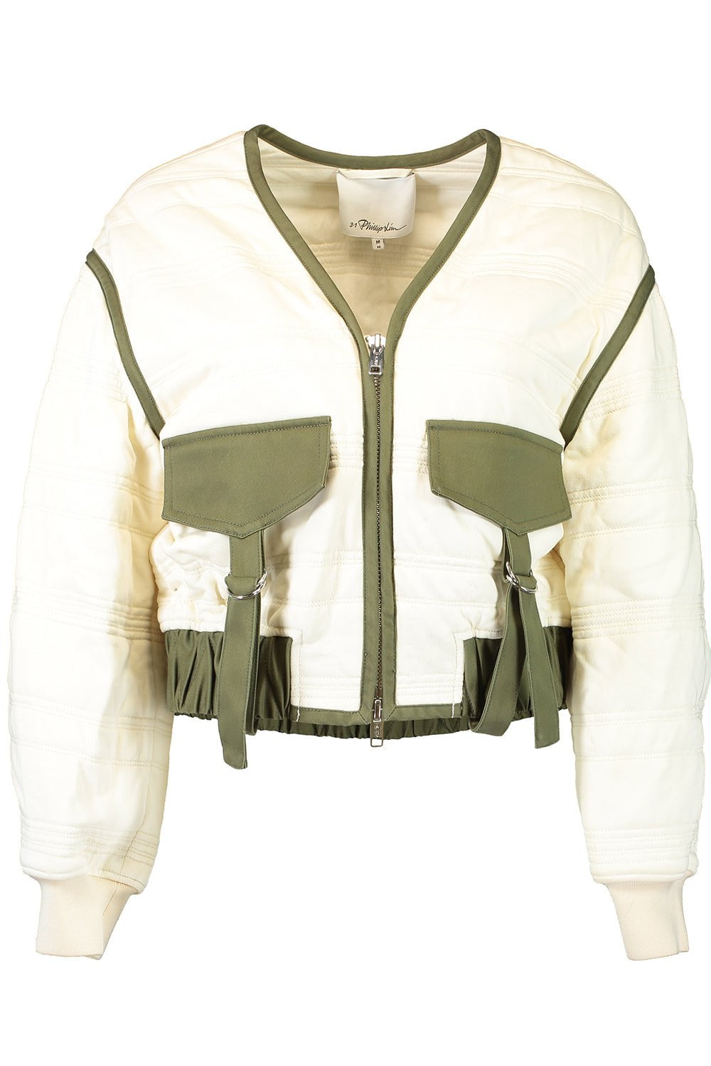 3.1 PHILLIP LIM-Quilted Utility Jacket-IVORY