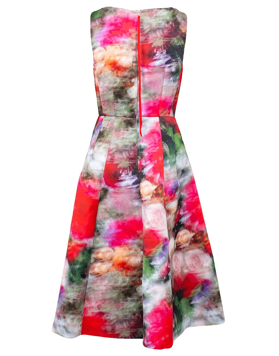 ADAM LIPPES-Floral Print Fluted Dress-