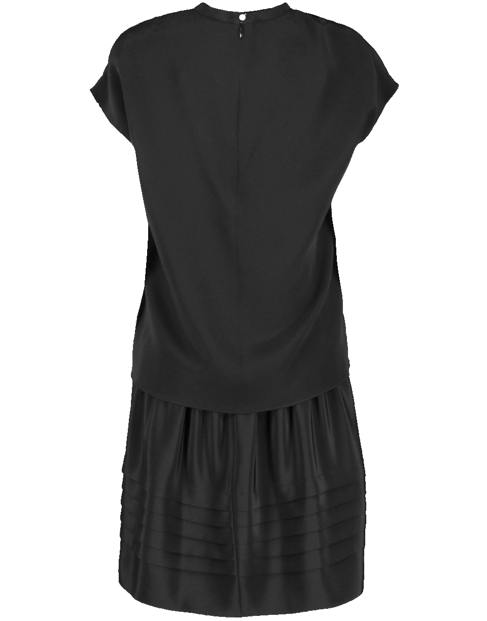ADAM LIPPES-Double Layer Mini Dress-BLACK