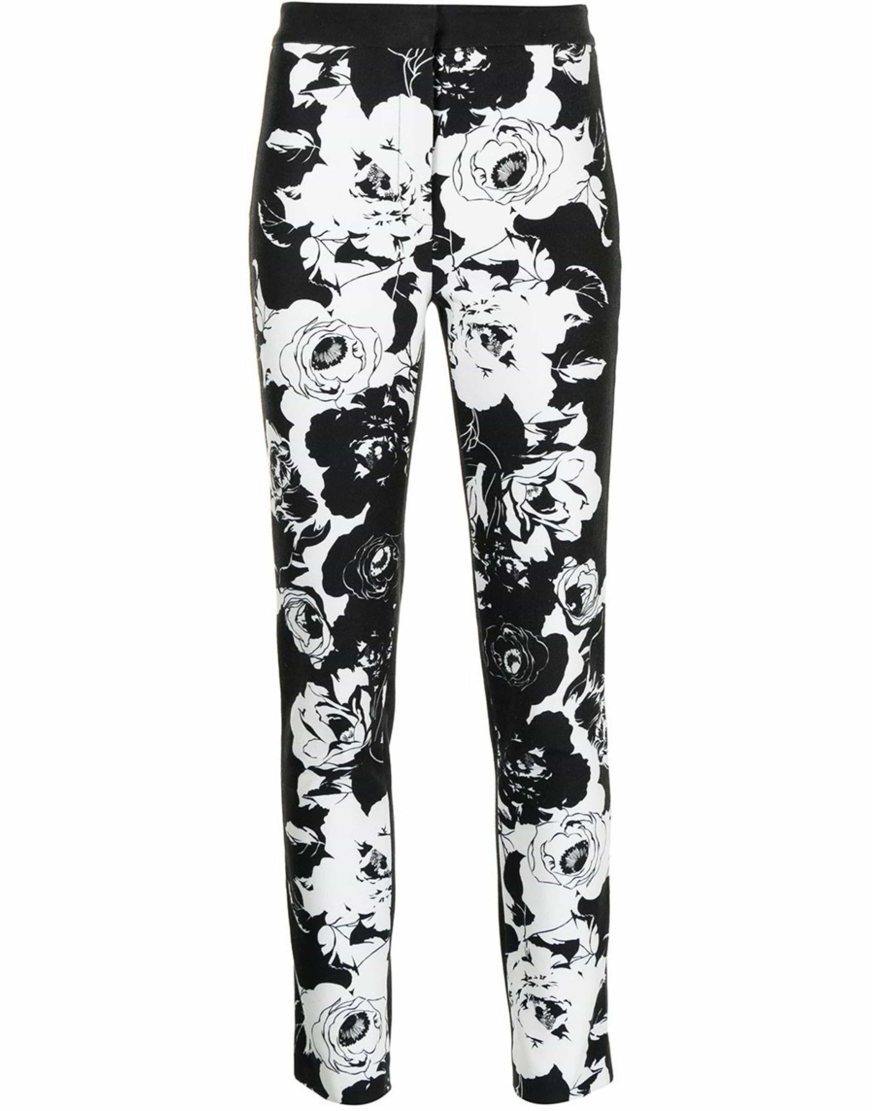 adam lippes clothingpantcropped floral cigarette pants in printed denim 28629028503704