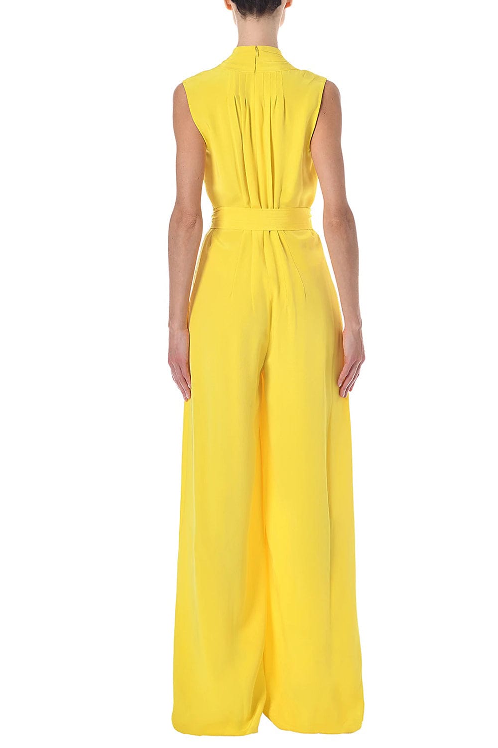 ADAM LIPPES-Sleeveless Belted Jumpsuit-