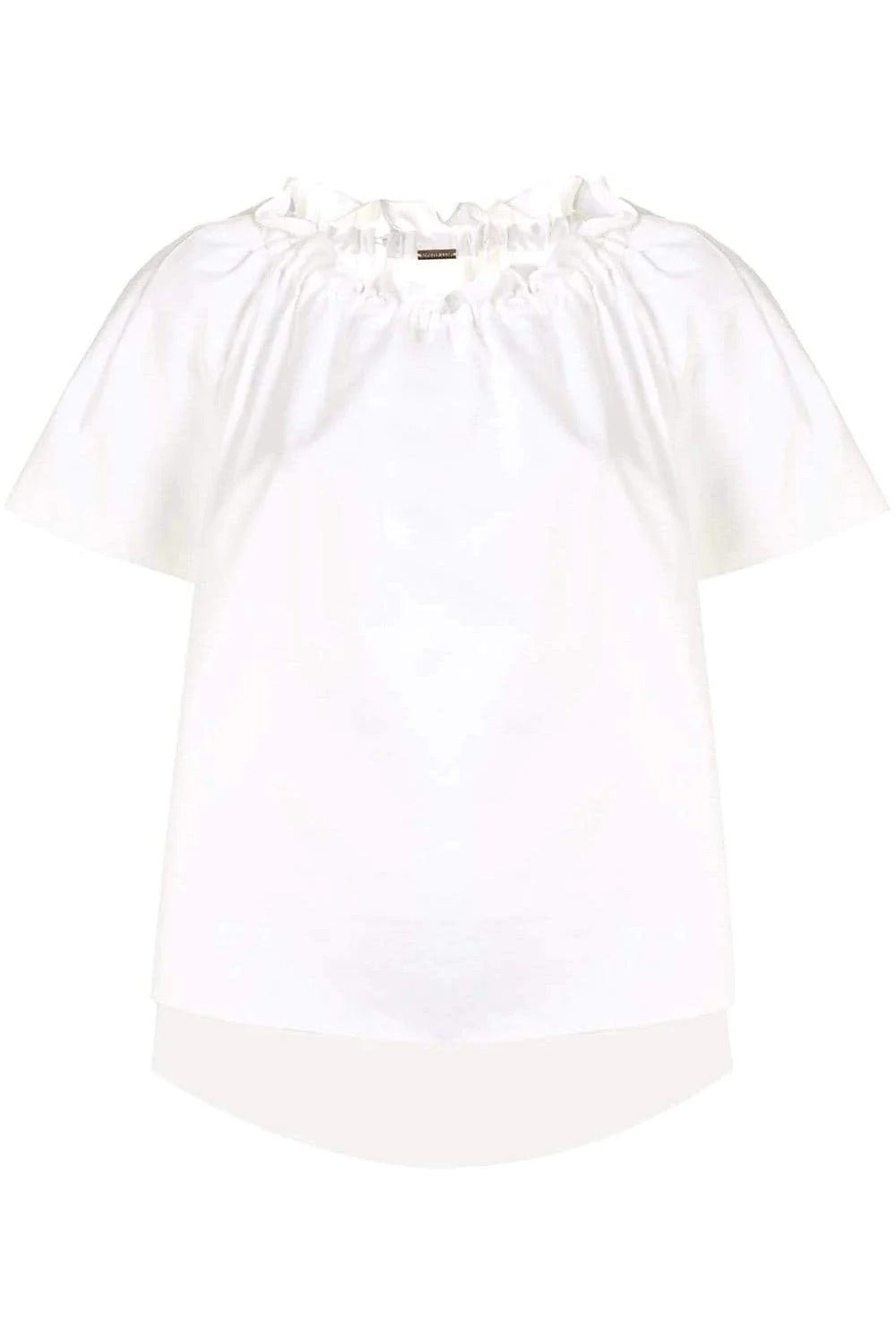 Shirred Neck Cotton Top CLOTHINGTOPBLOUSE ADAM LIPPES   
