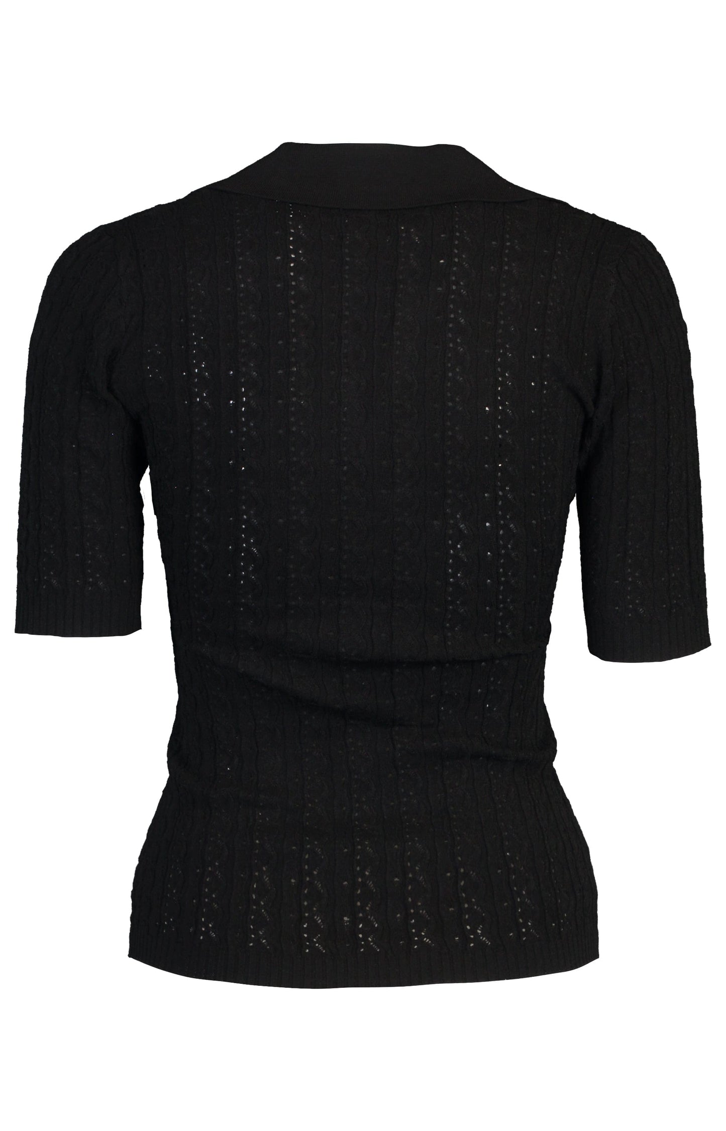 Short Sleeve Polo - Black CLOTHINGTOPKNITS ADAM LIPPES   