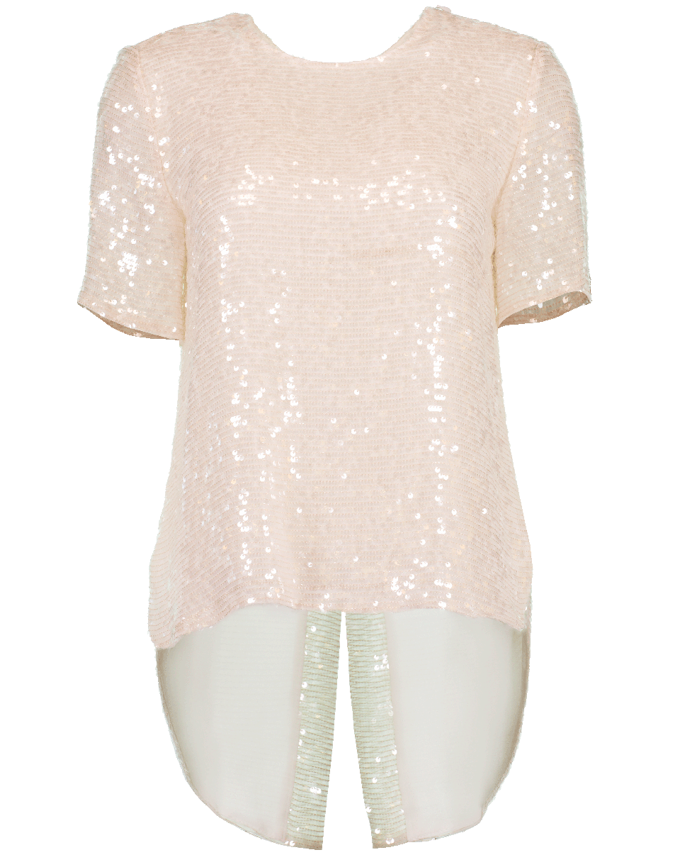 ADAM LIPPES-Cross Back Sequined Embroidered Tee-