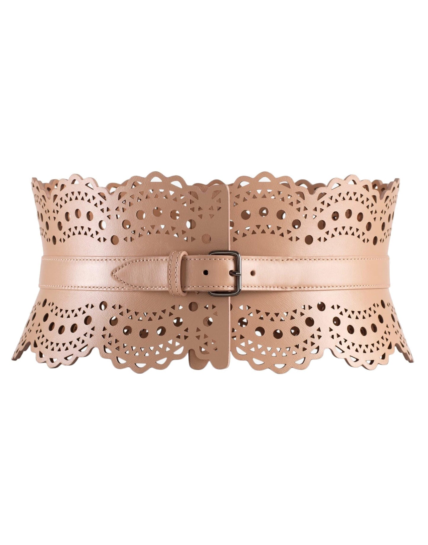 Brown Openwork Leather Corset Belt – Marissa Collections