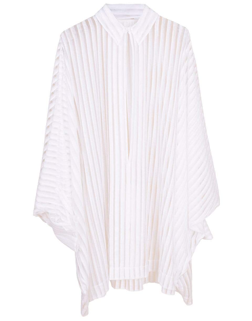ALAÏA-Sheer Stripe Oversized Blouse-