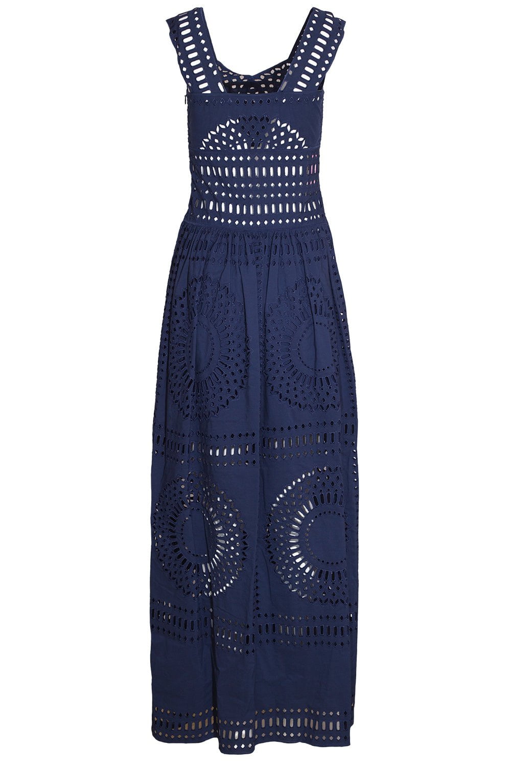 ALBERTA FERRETTI-Eyelet Maxi Dress-