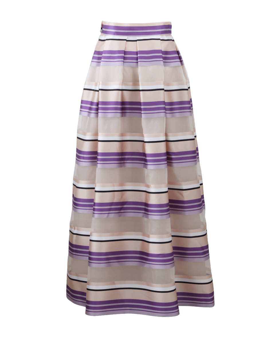 Jacquard Striped Chiffon Skirt CLOTHINGSKIRTMAXI ALBERTA FERRETTI   