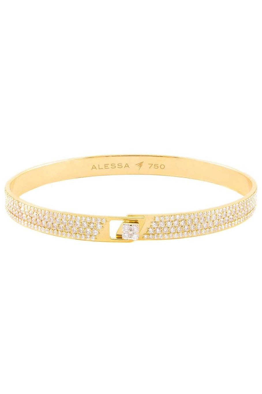 ALESSA JEWELRY-Spectrum Pave Diamond Bracelet-YELLOW GOLD