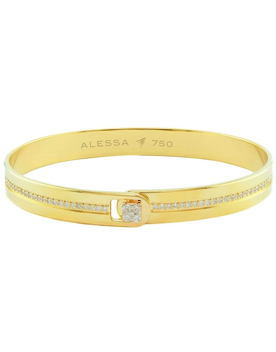 ALESSA JEWELRY-Spectrum Equality Solid Diamond Bracelet-YELLOW GOLD