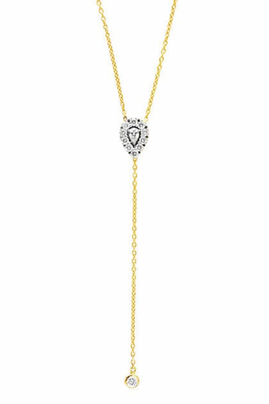 ALESSA JEWELRY-Clique Momentum Pear Y Necklace-ROSE GOLD