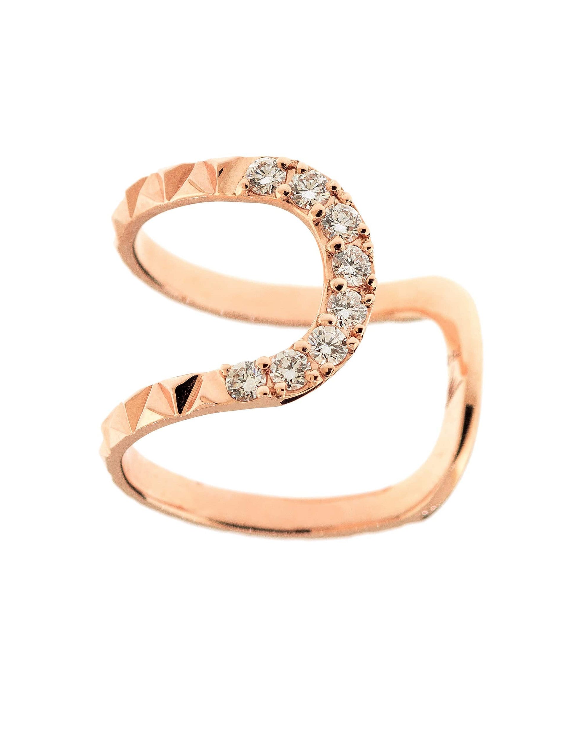 ALESSA JEWELRY-Diamond Connect Ring-ROSE GOLD