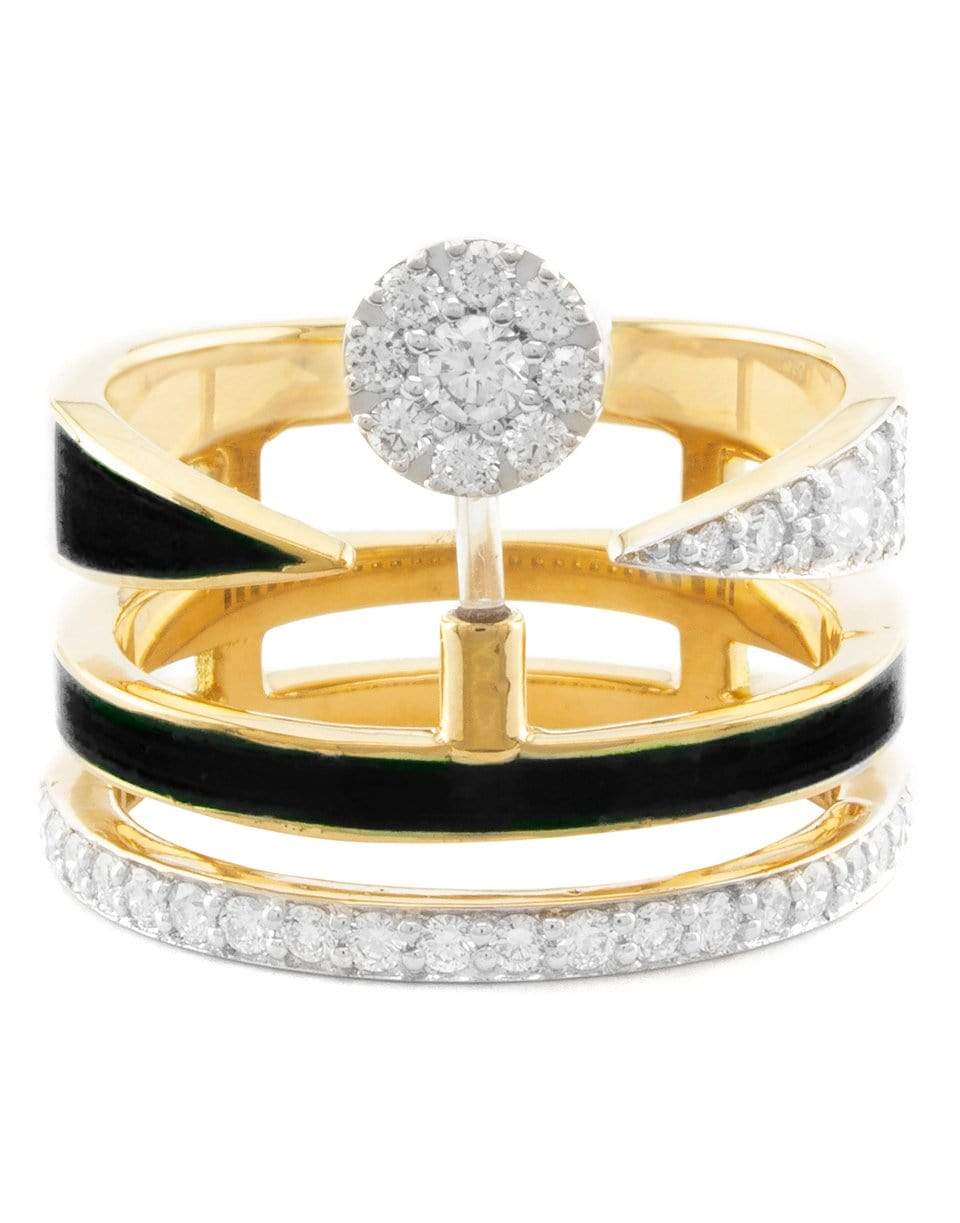 ALESSA JEWELRY-Clique Orbit Diamond Ring-YELLOW GOLD
