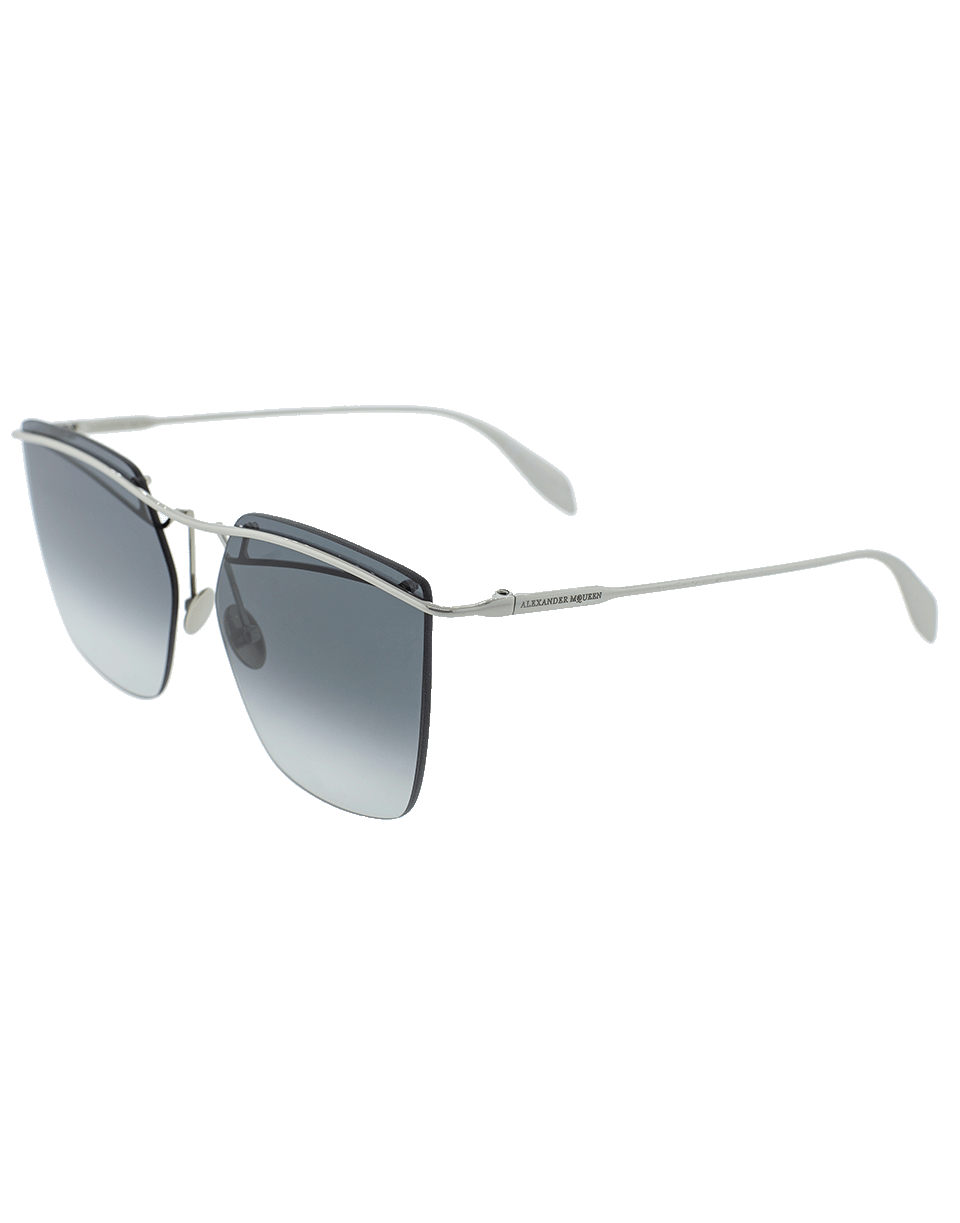 ALEXANDER MCQUEEN-Tinted Rimless Bar Sunglasses-GREY