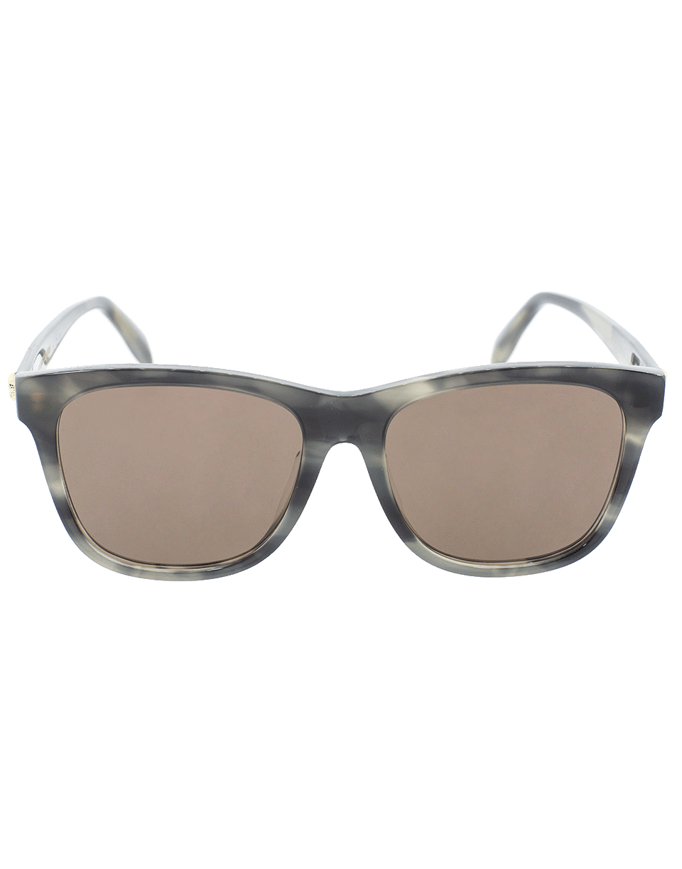 ALEXANDER MCQUEEN-Acetate Sunglasses-GRY/BRN